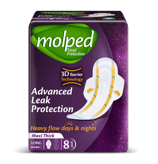 Molped Advanced Leak Protection Pads | Long | 8 Pads