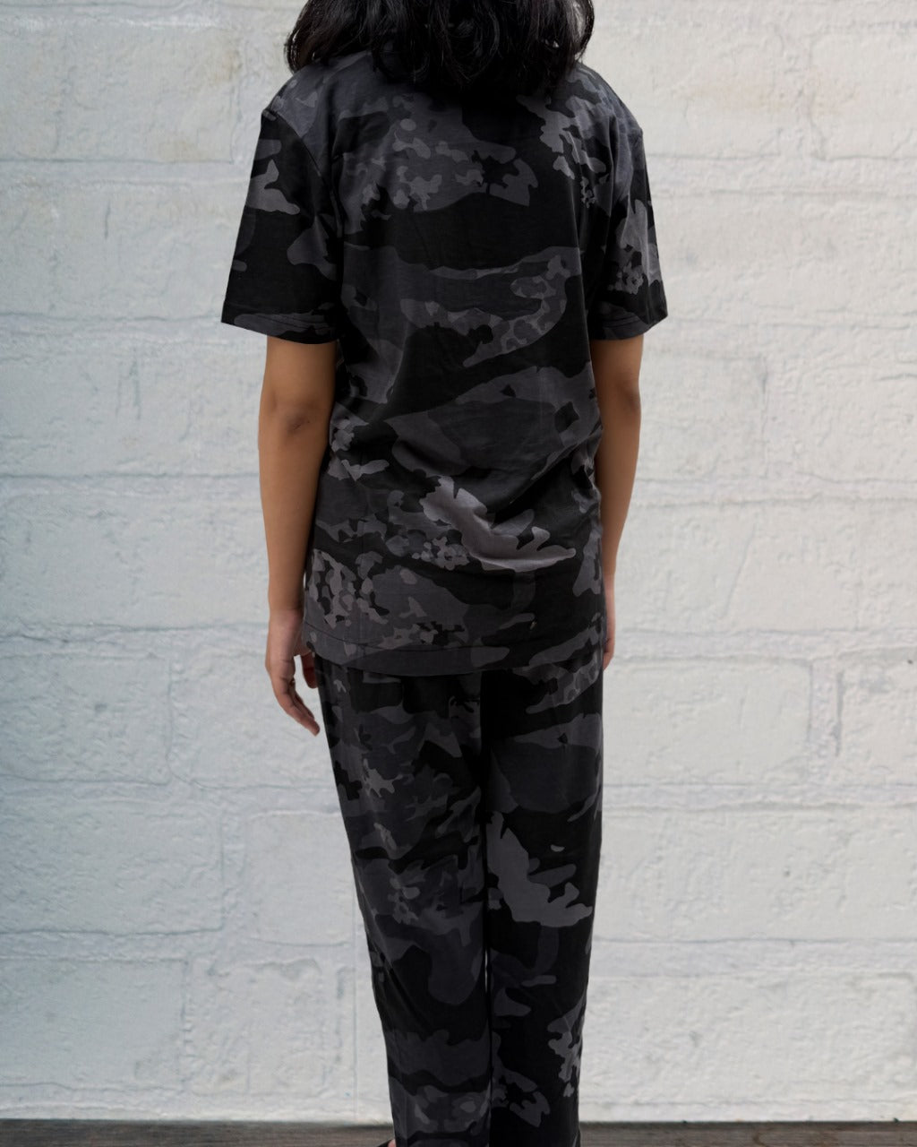 Co-Ord PJ Set – Camouflage Button-Down Shirt with Collar, Loungewear for Women in Pakistan
